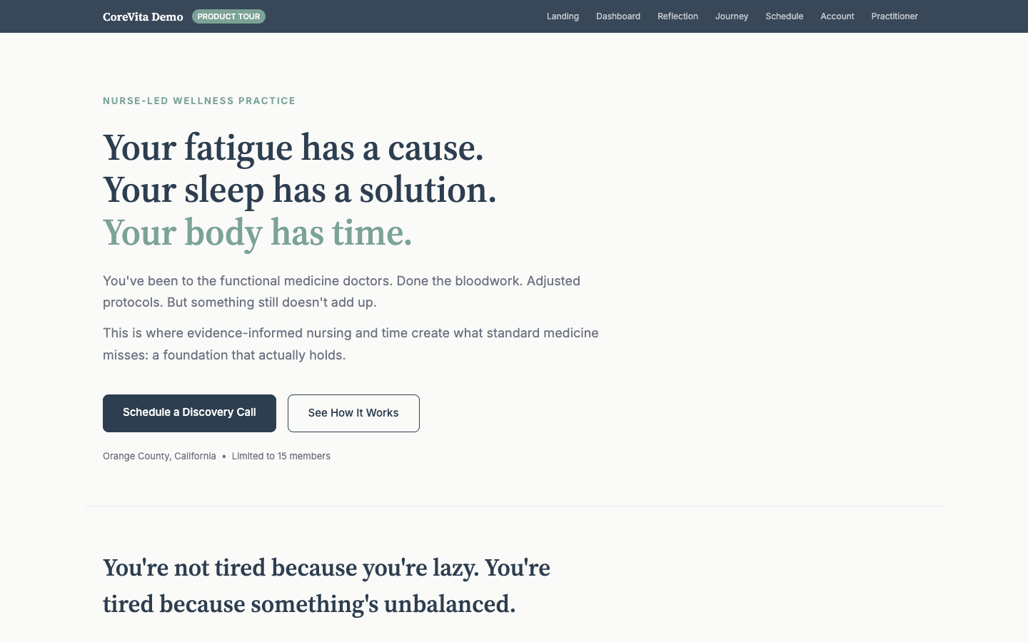CoreVita Collective website